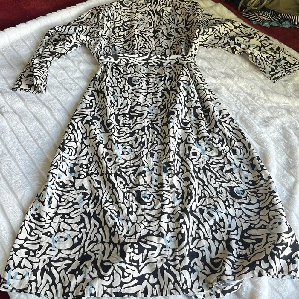 ICHI Jepia Pattern Midi Dress